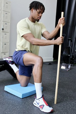 Man doing mobility exercise